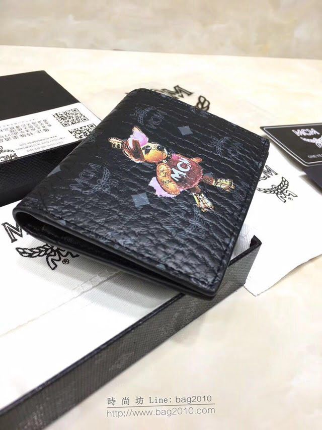 MCM錢包 原單 8014 兔子款兩折錢包 3D絲印圖案 MCM女短錢包 MCM零錢包  mdmc1337